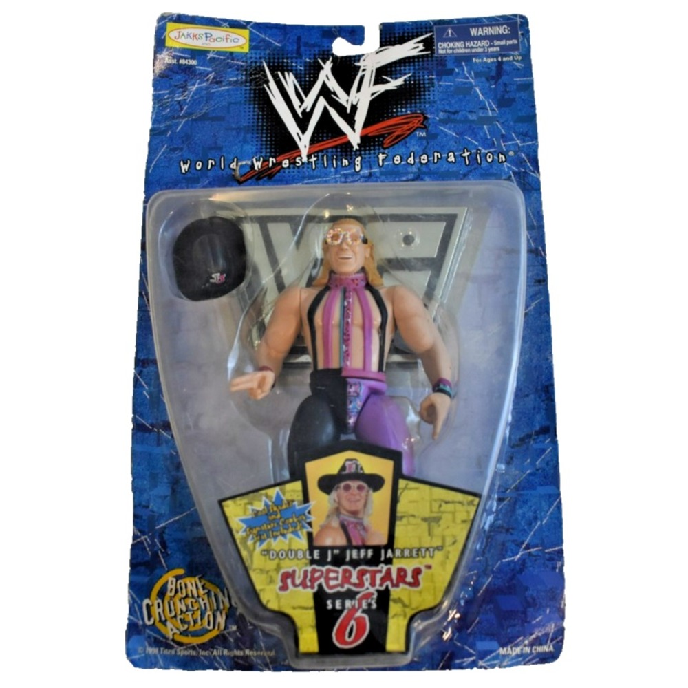 1998 Jakks Pacific WWF Superstars  "Double J" Jeff Jarrett NEW AND SEALED